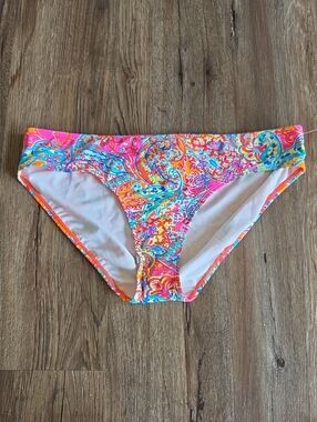 Nwot Lauren Ralph Lauren Women’s Bright MultiColor Paisley Bikini Bottom Size 16
